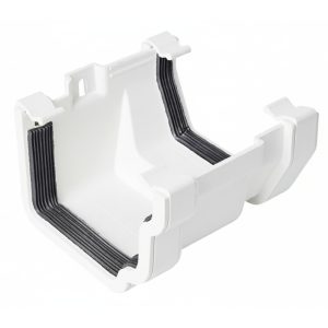 Kayflow Ogee 120mm to Square 117mm Gutter Adaptor - White