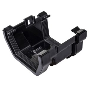 Kayflow Square 117mm to Ogee 120mm Gutter Adaptor - Black