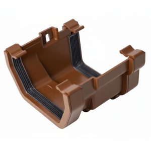 Kayflow Square 117mm to Ogee 120mm Gutter Adaptor - Brown