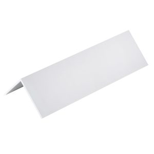 100mm x 100mm Thin PVC Solid Angle, 5m - White