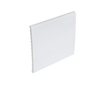 95mm x 6mm Concord PVC Castellated Skirting, 5m - Bright White