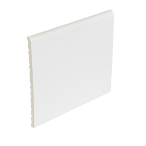 95mm x 6mm Concord PVC Castellated Skirting, 5m - White