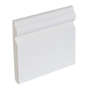 95mm x 12mm Concord PVC Ogee Skirting, 5m - White
