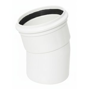 Kayflow 110mm 15° Single Socket Bend - White
