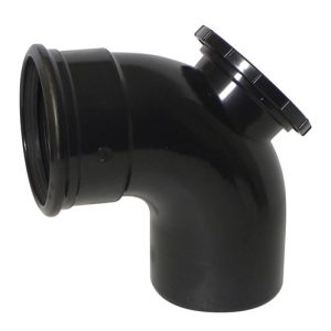 Kayflow 110mm 90° Single Socket Short Access Bend - Black