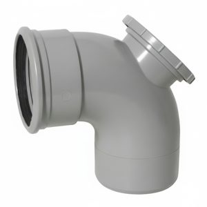 Kayflow 110mm 90° Single Socket Short Access Bend - Grey