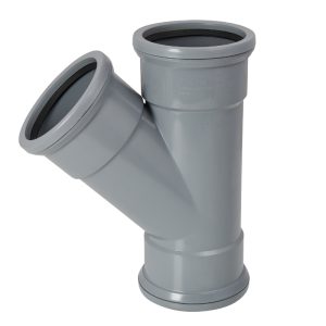 Kayflow 110mm 45° Triple Socket Branch - Grey