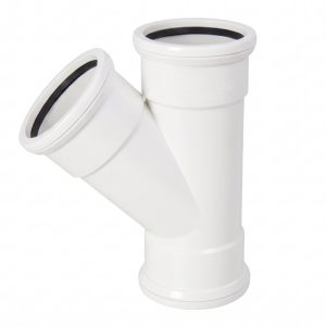 Kayflow 110mm 45° Triple Socket Branch - White