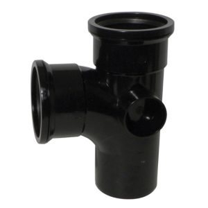 Kayflow 110mm 90° Double Socket Branch - Black