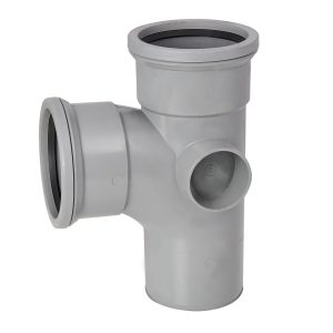 Kayflow 110mm 90° Double Socket Branch - Grey