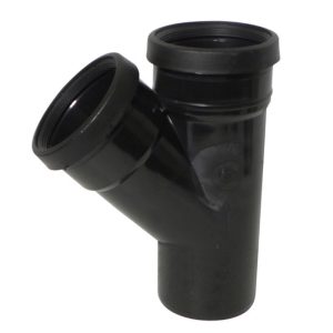 Kayflow 110mm 45° Double Socket Branch - Black