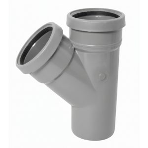 Kayflow 110mm 45° Double Socket Branch  - Grey