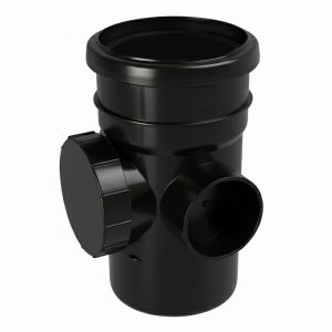 Kayflow 110mm Straight Single Socket Access Pipe - Black
