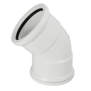Kayflow 110mm 45° Double Socket Bend  - White