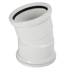 Kayflow 110mm 15° Double Socket Bend - White