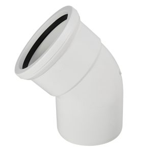 Kayflow 110mm 45° Single Socket Bend  - White