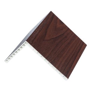 100mm x 80mm Foiled Hollow PVC Angle, 5m - Rosewood