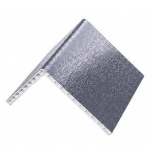 100mm x 80mm Foiled Hollow PVC Angle, 5m - Anthracite Grey