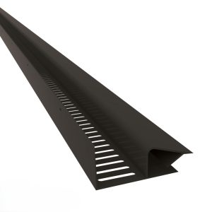 2440mm Manthorpe uPVC 10mm Continuous Soffit Ventilator G800 - Black
