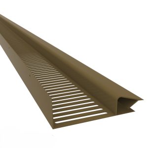 2440mm Manthorpe uPVC 25mm Continuous Soffit Ventilator G825 - Brown