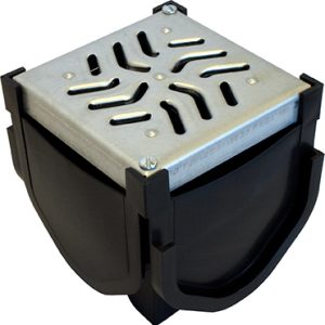 Storm Drain Plus Quad Box Connector Galvanised Grate