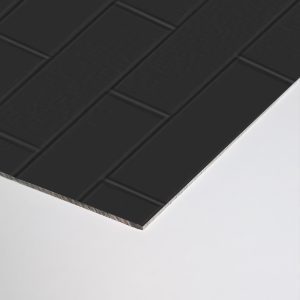 Wetwall Tile 3mm Bathroom Wall Panels - Black