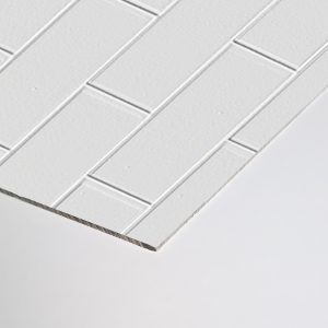 Wetwall Tile 3mm Bathroom Wall Panels - White