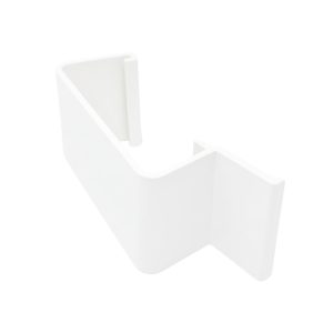 D Type Continuous Dry Verge Straight Connector - Deep Profile Tiles - White