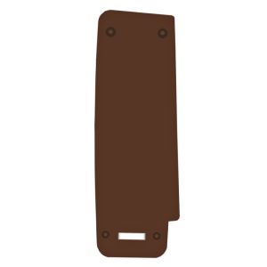 D Type Continuous Dry Verge Eaves Stop End - Deep Profile Tiles - Brown