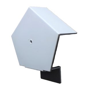 R Type Continuous Dry Verge Angled Ridge Cap - Thin Tiles & Slates - White
