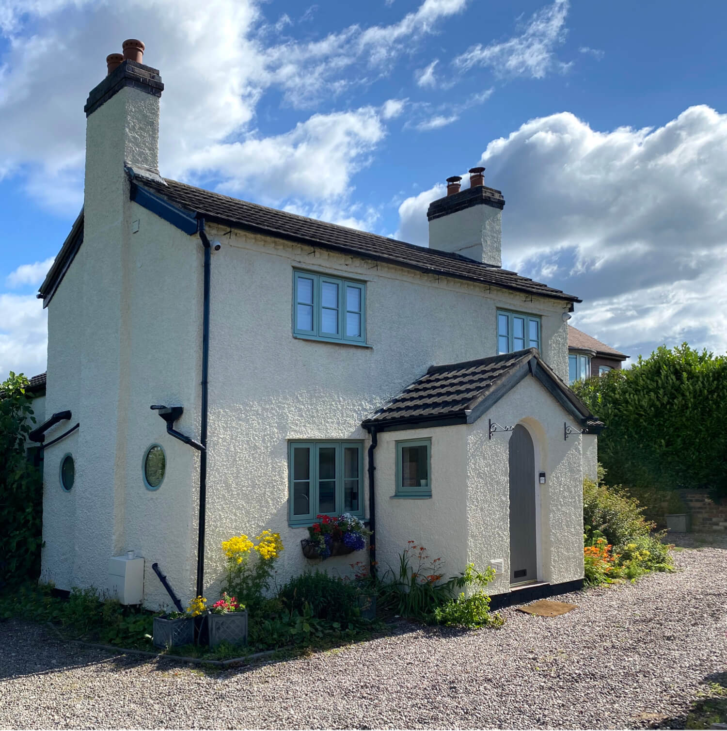 Exterior home installation featuring stylish, low-maintenance uPVC casement windows.
